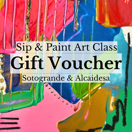 Sip & Paint Art Class Gift Voucher (Digital) - Single Class Access - Alcaidesa or Sotogrande
