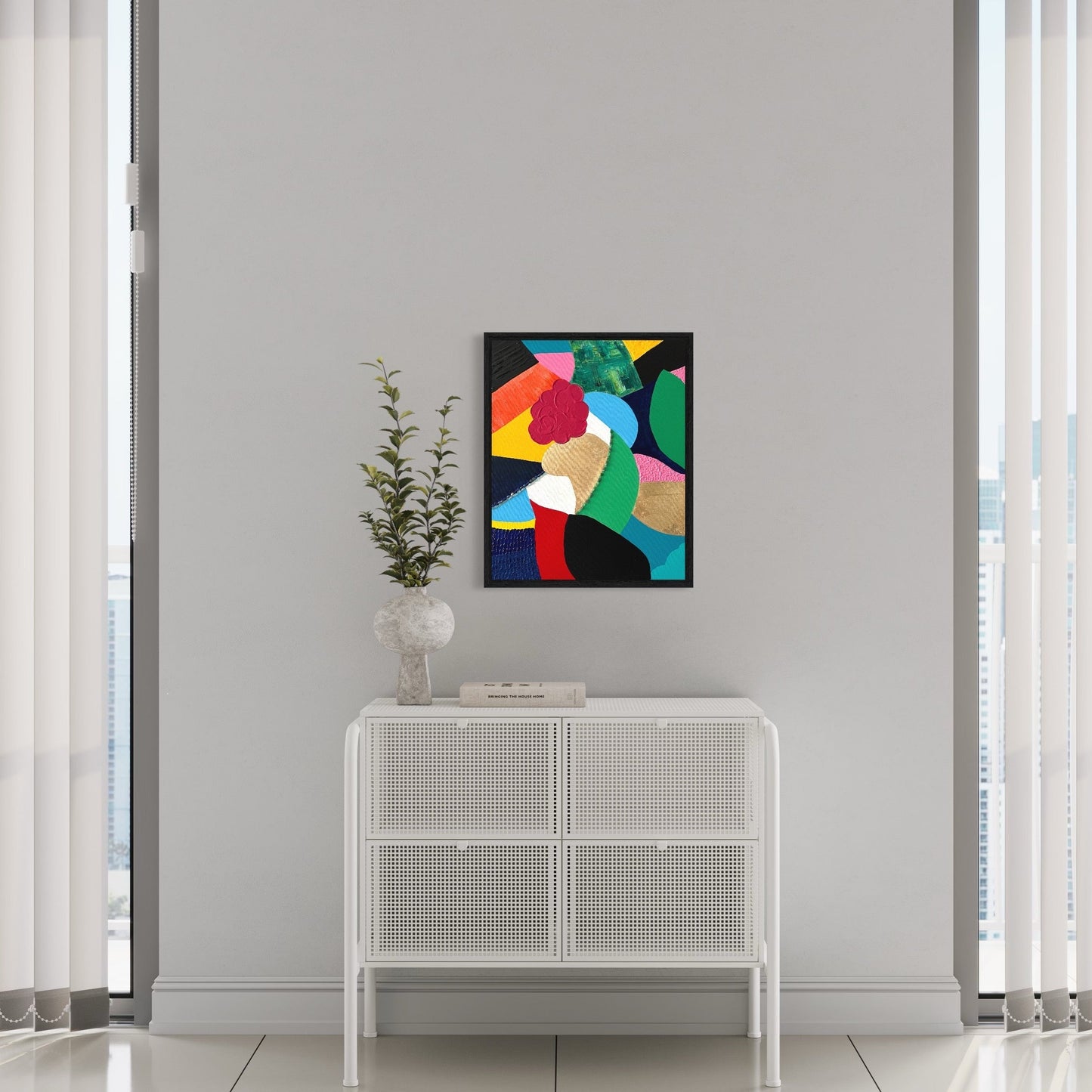 colourful piece of art for modern interiors home design infused with healing power of crystals
